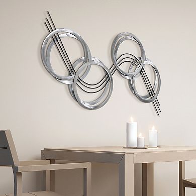Flowing Etched Metal Wall Sculpture
