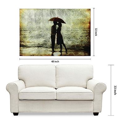 Empire Art Direct Goodbye Kiss Glass Wall Art