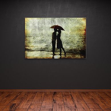Empire Art Direct Goodbye Kiss Glass Wall Art