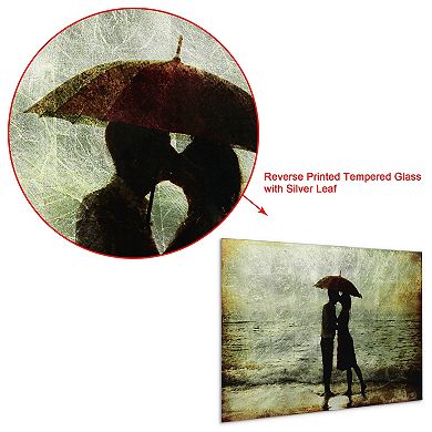 Empire Art Direct Goodbye Kiss Glass Wall Art