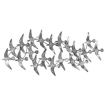 Flock Etched Metal Wall Sculpture
