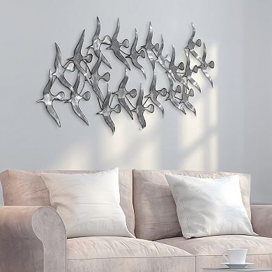 Flock Etched Metal Wall Sculpture