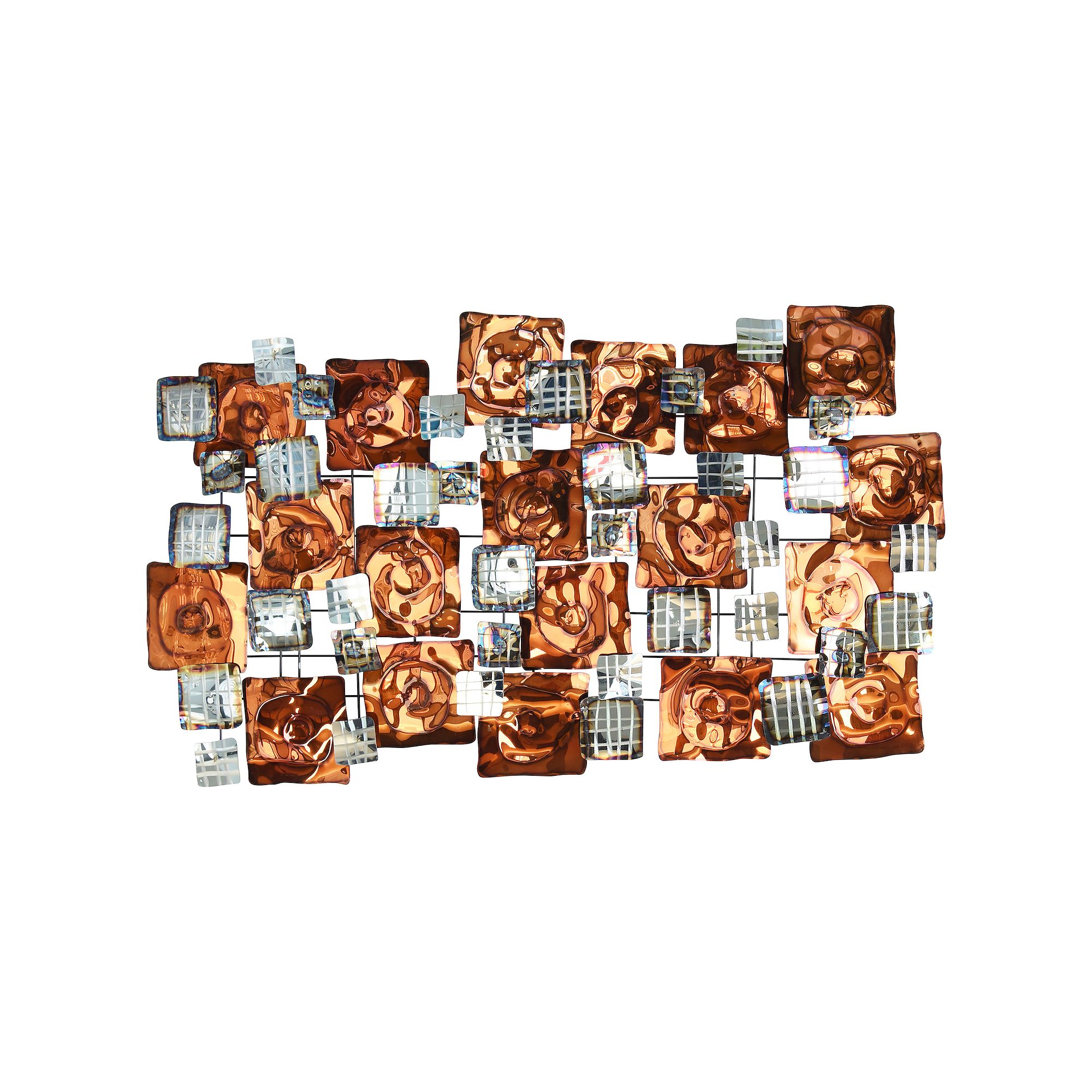 Maze Etched Metal Wall Sculpture, Multi