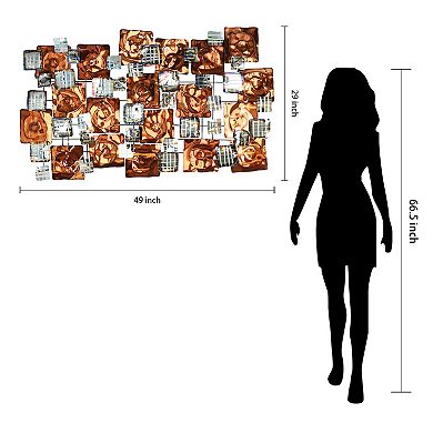 Maze Etched Metal Wall Sculpture