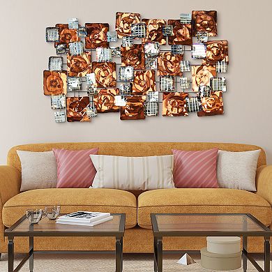 Maze Etched Metal Wall Sculpture