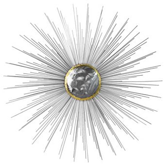 Starburst Etched Metal Wall Sculpture