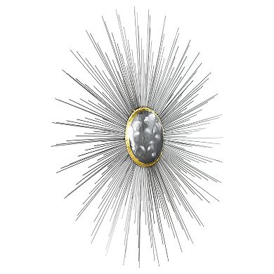 Starburst Etched Metal Wall Sculpture