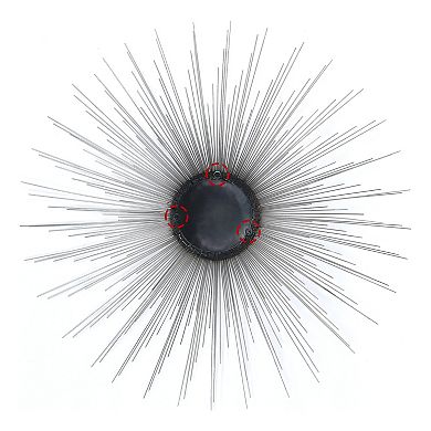 Starburst Etched Metal Wall Sculpture
