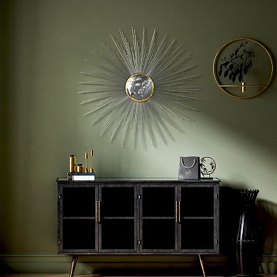 Starburst Etched Metal Wall Sculpture