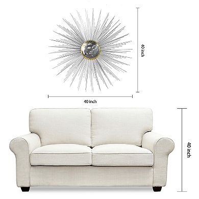 Starburst Etched Metal Wall Sculpture