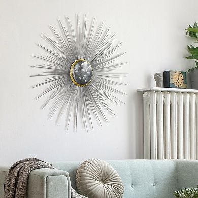Starburst Etched Metal Wall Sculpture
