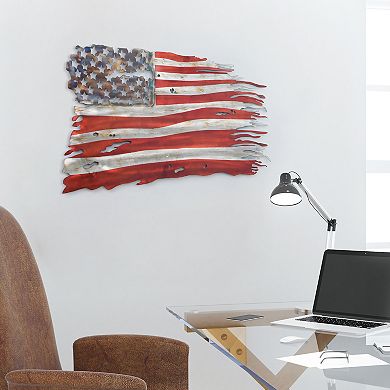 Free & Brave Etched Metal Wall Sculpture