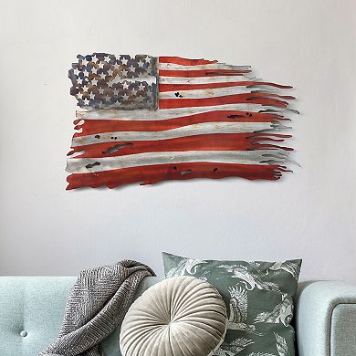 Free & Brave Etched Metal Wall Sculpture