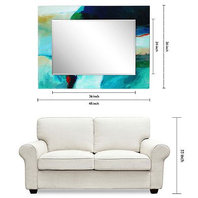 Sky Rectangular Beveled Mirror