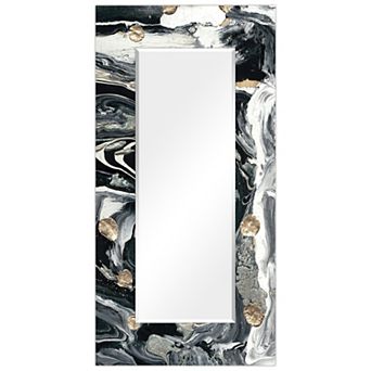 Ebony & Ivory Rectangular Beveled Mirror
