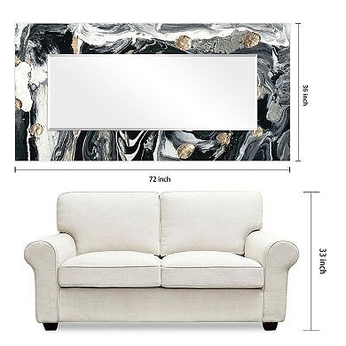 Ebony & Ivory Rectangular Beveled Mirror
