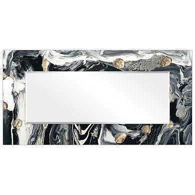Ebony & Ivory Rectangular Beveled Mirror