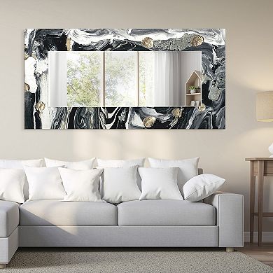 Ebony & Ivory Rectangular Beveled Mirror