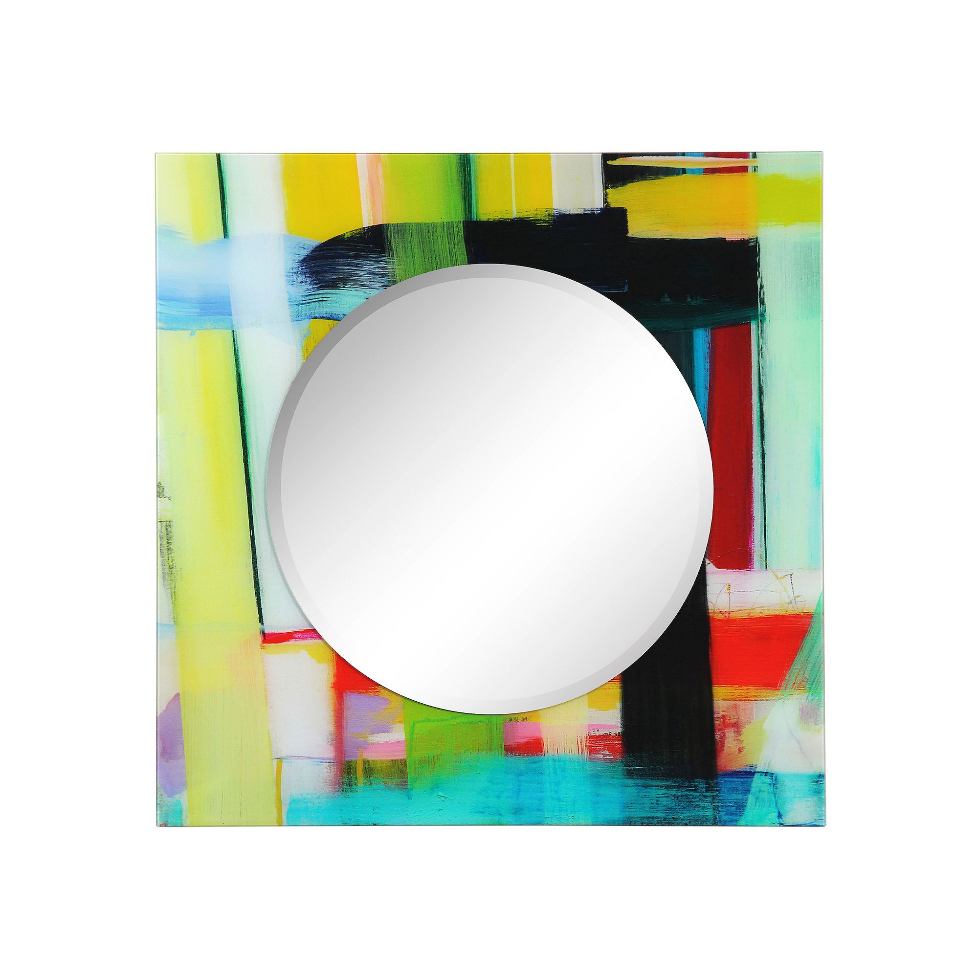 Shine Round Beveled Mirror, Multi