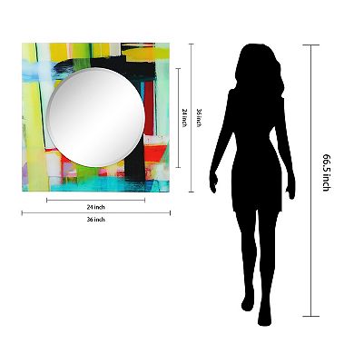 Shine Round Beveled Mirror