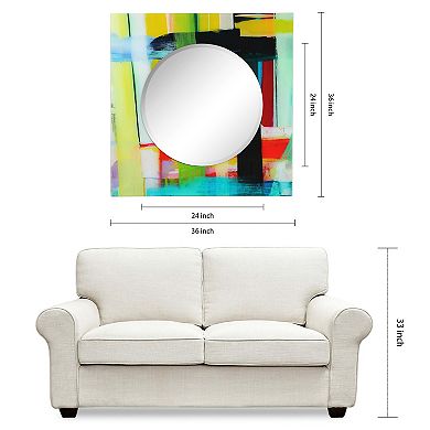 Shine Round Beveled Mirror