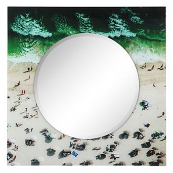 Beach Round Beveled Mirror