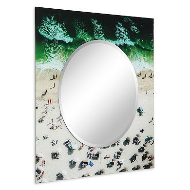 Beach Round Beveled Mirror