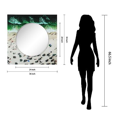 Beach Round Beveled Mirror