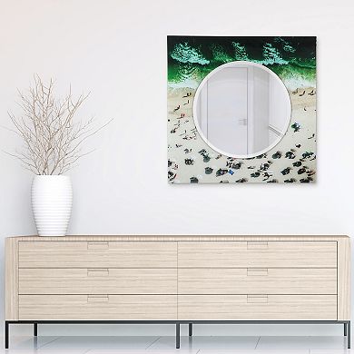 Beach Round Beveled Mirror