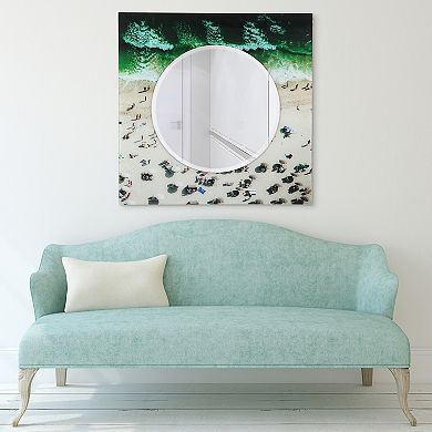 Beach Round Beveled Mirror