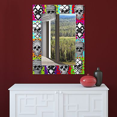 Sugar Skulls Rectangular Beveled Mirror