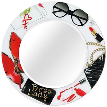 Boss Lady Round Beveled Mirror