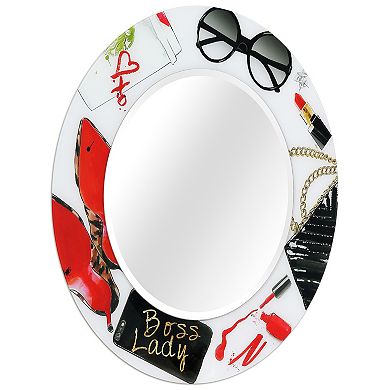 Boss Lady Round Beveled Mirror