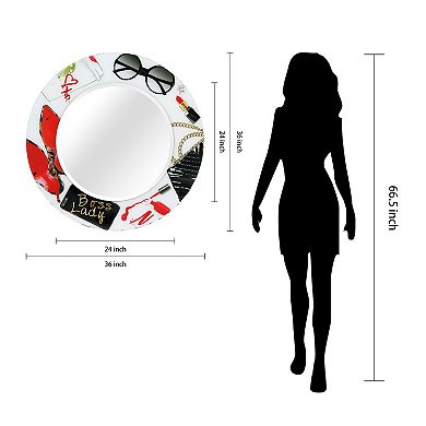 Boss Lady Round Beveled Mirror