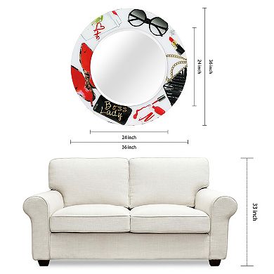 Boss Lady Round Beveled Mirror