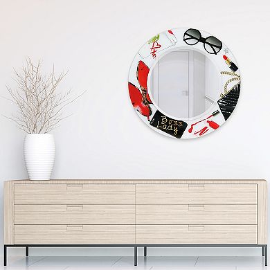 Boss Lady Round Beveled Mirror