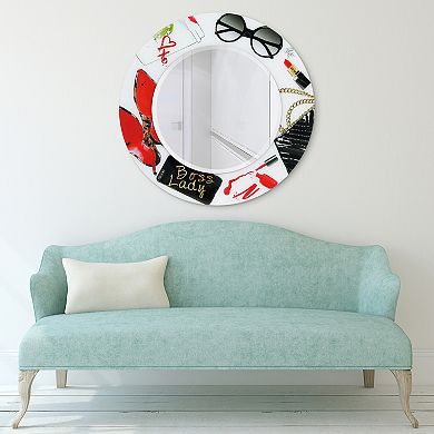 Boss Lady Round Beveled Mirror