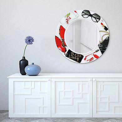 Boss Lady Round Beveled Mirror