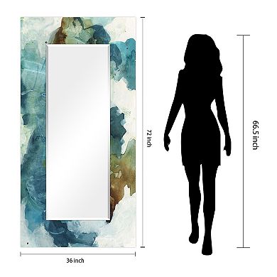 Blue Sky Rectangular Beveled Mirror