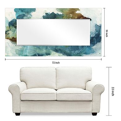 Blue Sky Rectangular Beveled Mirror