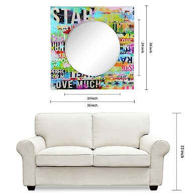 Star Round Beveled Mirror