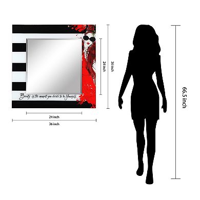 Empire Art Direct Fashion Square Wall Mirror