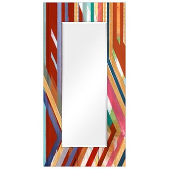 Lineal Color Rectangular Beveled Mirror