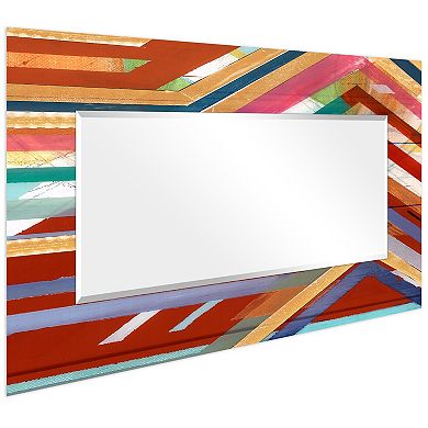 Lineal Color Rectangular Beveled Mirror