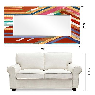 Lineal Color Rectangular Beveled Mirror