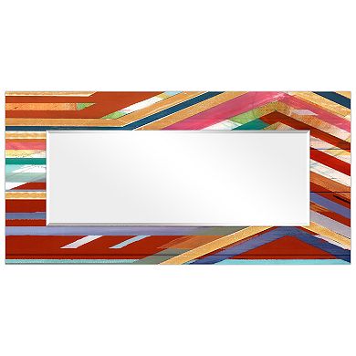 Lineal Color Rectangular Beveled Mirror