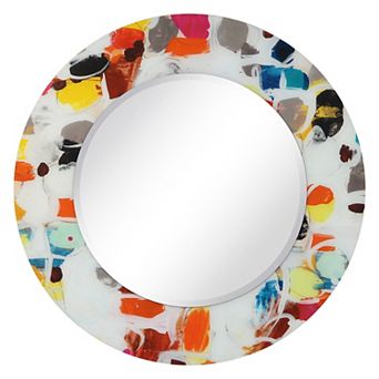 Party Round Beveled Mirror