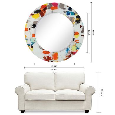 Party Round Beveled Mirror