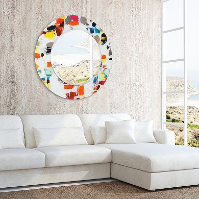 Party Round Beveled Mirror