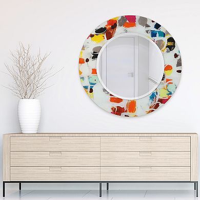 Party Round Beveled Mirror